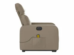 Sillón de relax | Sillón reclinable de masaje eléctrico cuero sintético capuchino SHL8939