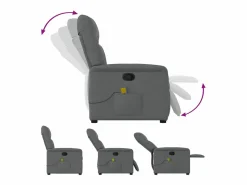 Outlet Sillón de relax | Sillón reclinable de masaje de tela gris oscuro SHL8722 Sillón De Masaje