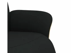 Sillón de relax | Sillón reclinable con reposapiés tela negra SHL5106