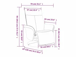 Sillón de relax | Sillón reclinable con reposapiés tela negra SHL5106