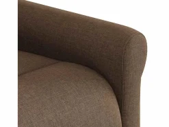 Sillón de relax | Sillón reclinable con masaje de tela marrón SHL2524