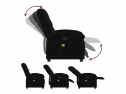 Online Sillón de relax | Sillón reclinable de masaje de tela SHL7064 Negro
