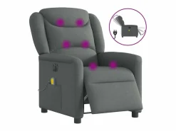 Sale Sillón de relax | Sillón reclinable de masaje eléctrico tela gris oscuro SHL6422 Sillón De Masaje
