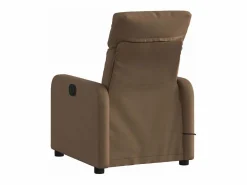 New Sillón de relax | Sillón reclinable con masaje de tela marrón SHL7233 Marru00f3n