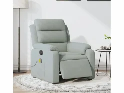 Sillón de relax | Sillón reclinable de masaje eléctrico terciopelo claro SHL5120