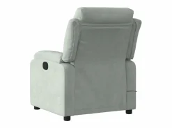 Sillón de relax | Sillón reclinable de masaje eléctrico terciopelo claro SHL5120