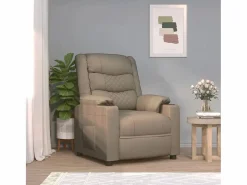 Online Sillón de relax | Sillón reclinable de cuero sintético color capuchino SHL7828 Marru00f3n