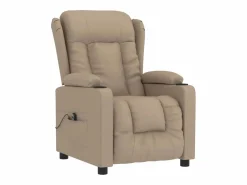 Sillón de relax | Sillón reclinable eléctrico de cuero sintético color capuchino SHL8906 Marru00f3n