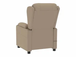 Sillón de relax | Sillón reclinable eléctrico de cuero sintético color capuchino SHL8906 Marru00f3n