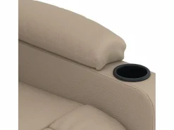 Sillón de relax | Sillón reclinable eléctrico de cuero sintético color capuchino SHL8906 Marru00f3n
