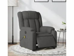 Hot Sillón de relax | Sillón reclinable de masaje eléctrico tela gris oscuro SHL3826 Gris antracita