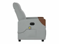 Sillón de relax | Sillón reclinable de masaje eléctrico tela claro SHL8572