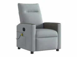 Sillón de relax | Sillón reclinable de masaje eléctrico tela claro SHL3741