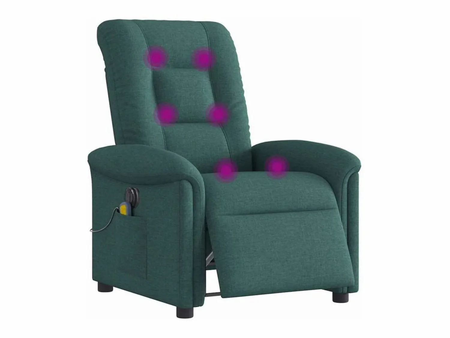 Sillón de relax | Sillón reclinable de masaje eléctrico tela verde oscuro SHL8429