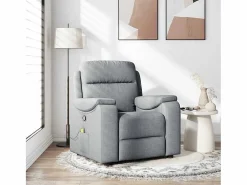 New Sillón de relax | Sillón reclinable de masaje de tela claro SHL6895 Sillón De Masaje