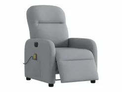 Discount Sillón de relax | Sillón reclinable de masaje eléctrico tela claro SHL3933 Gris
