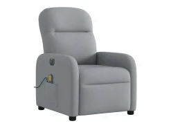Discount Sillón de relax | Sillón reclinable de masaje eléctrico tela claro SHL3933 Gris