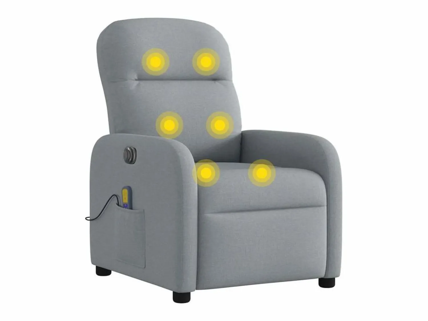 Discount Sillón de relax | Sillón reclinable de masaje eléctrico tela claro SHL3933 Gris