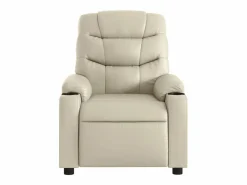 Hot Sillón de relax | Sillón reclinable de cuero sintético SHL8106 Crema