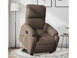 Hot Sillón de relax | Sillón reclinable de masaje elevable tela de microfibra marrón SHL5787 Sillón De Masaje
