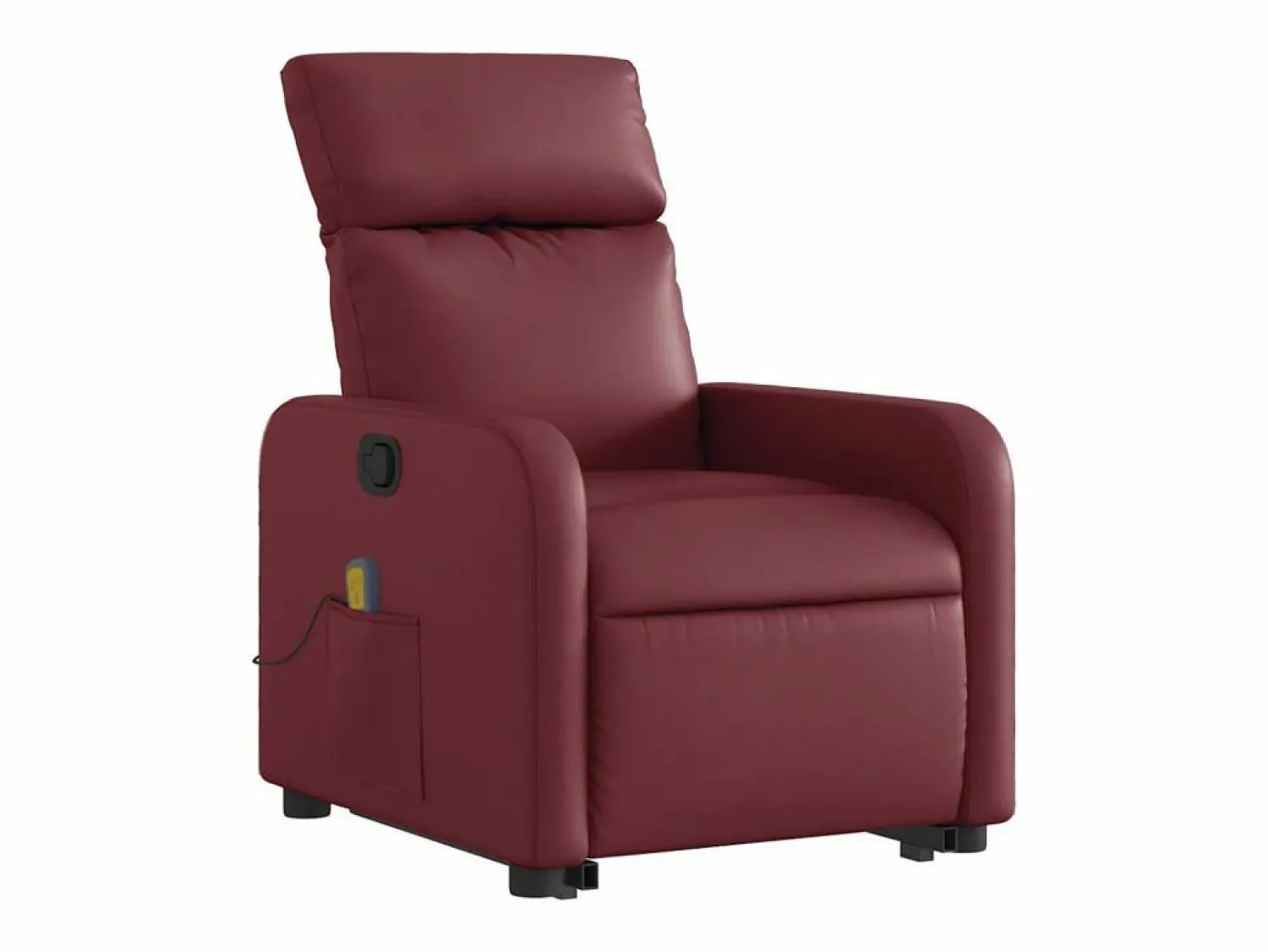 New Sillón de relax | Sillón reclinable de masaje de pie cuero artificial tinto SHL8169 Sillón De Masaje