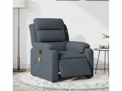 Discount Sillón de relax | Sillón reclinable de masaje eléctrico terciopelo gris oscuro SHL7399 Gris antracita