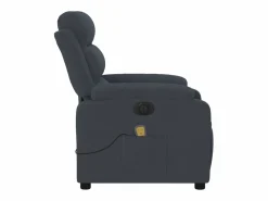 Discount Sillón de relax | Sillón reclinable de masaje eléctrico terciopelo gris oscuro SHL7399 Gris antracita