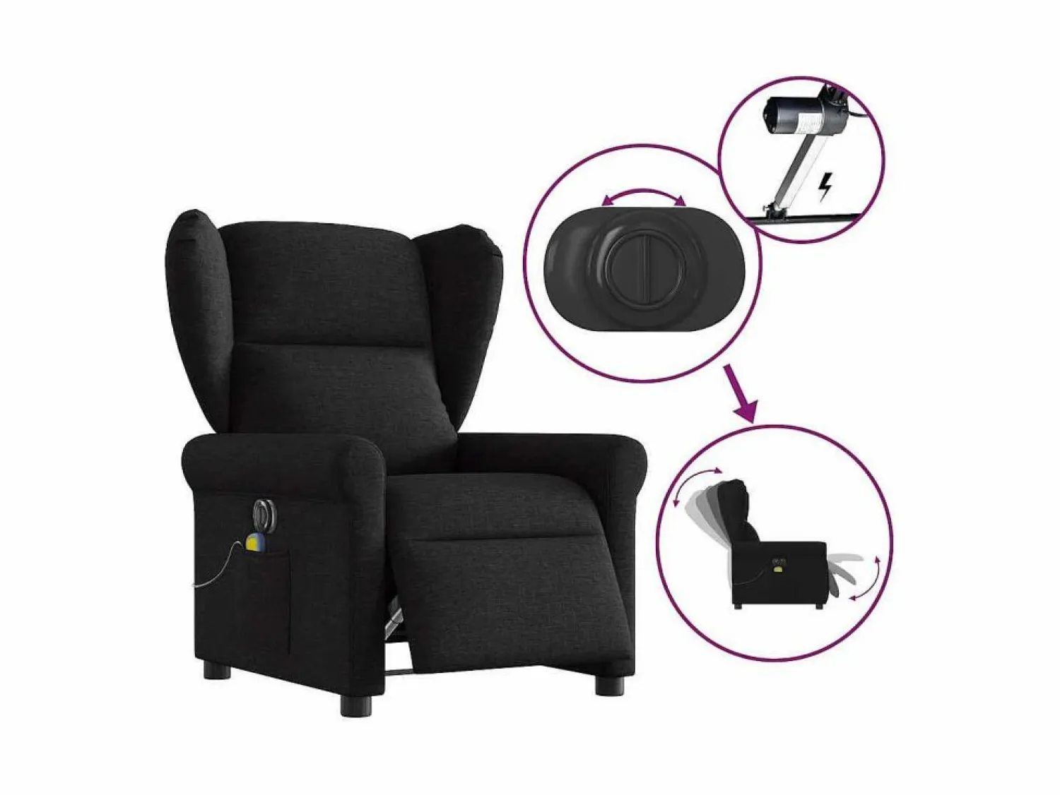 Clearance Sillón de relax | Sillón reclinable de masaje eléctrico tela SHL6820 Sillón De Masaje