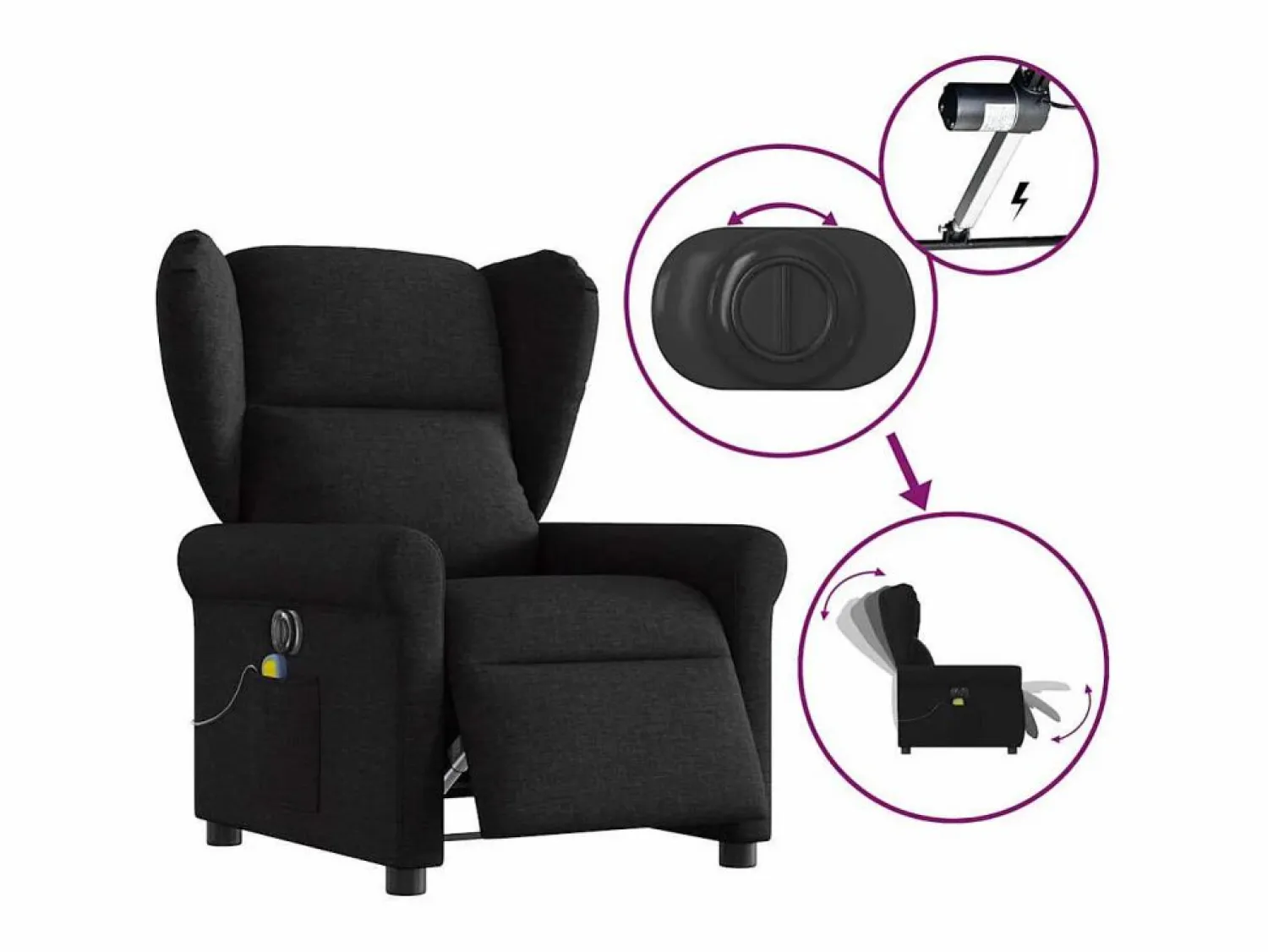 Clearance Sillón de relax | Sillón reclinable de masaje eléctrico tela SHL6820 Sillón De Masaje