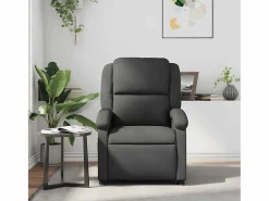 Outlet Sillón de relax | Sillón reclinable de cuero auténtico SHL2592 Gris