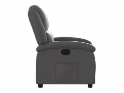Outlet Sillón de relax | Sillón reclinable de cuero auténtico SHL2592 Gris