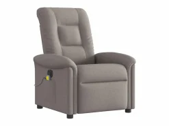 Online Sillón de relax | Sillón reclinable de masaje eléctrico tela gris taupe SHL5811 Topo