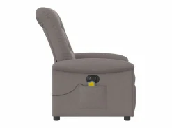Online Sillón de relax | Sillón reclinable de masaje eléctrico tela gris taupe SHL5811 Topo