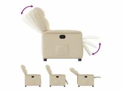 Clearance Sillón de relax | Sillón reclinable de tela SHL4949 Crema