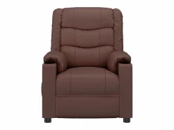 Sillón de relax | Sillón reclinable de cuero sintético marrón SHL6458