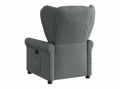 New Sillón de relax | Sillón reclinable de masaje eléctrico tela gris oscuro SHL3450 Gris antracita