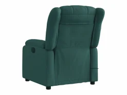 Sillón de relax | Sillón reclinable de masaje eléctrico tela verde oscuro SHL9320
