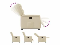 Sale Sillón de relax | Sillón reclinable elevable de tela color SHL8520 Crema