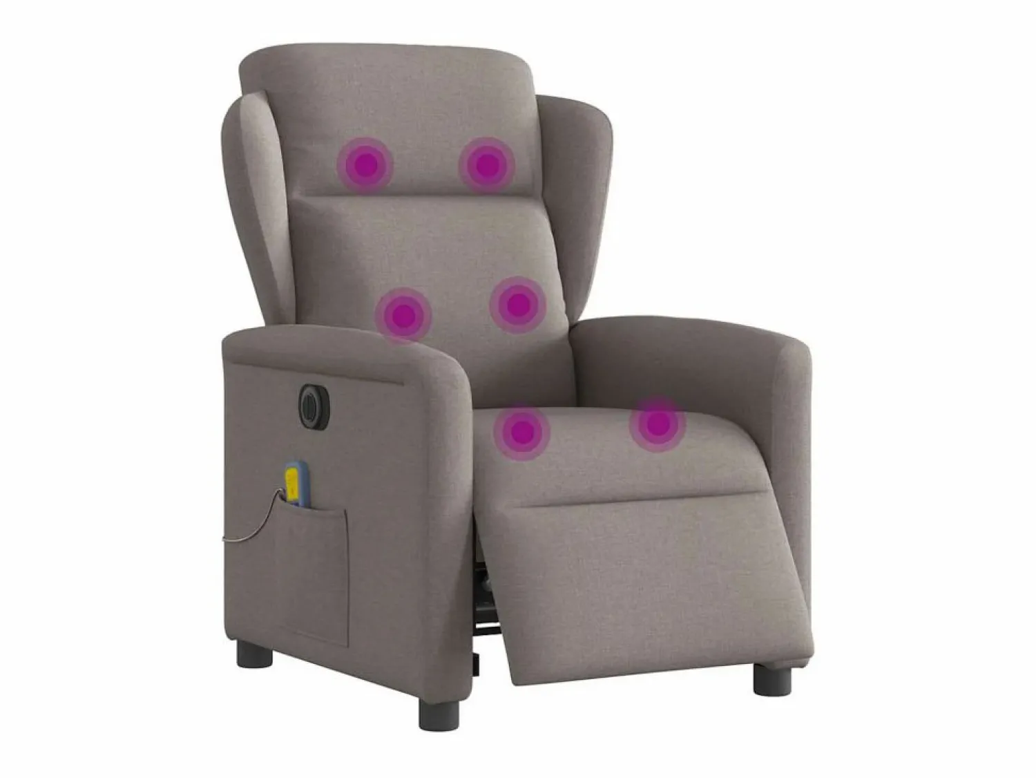 Best Sillón de relax | Sillón reclinable de masaje eléctrico tela gris taupe SHL3535 Topo