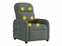 Sillón de relax | Sillón reclinable de masaje eléctrico tela gris oscuro SHL2308