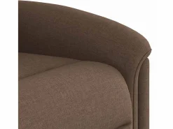 Sillón de relax | Sillón reclinable con masaje de tela marrón SHL7188