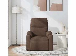 Discount Sillón de relax | Sillón reclinable de masaje tela de microfibra marrón SHL6901 Marru00f3n