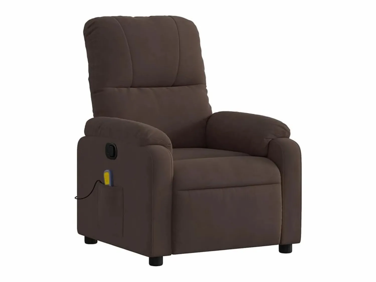 Discount Sillón de relax | Sillón reclinable de masaje tela de microfibra marrón SHL6901 Marru00f3n