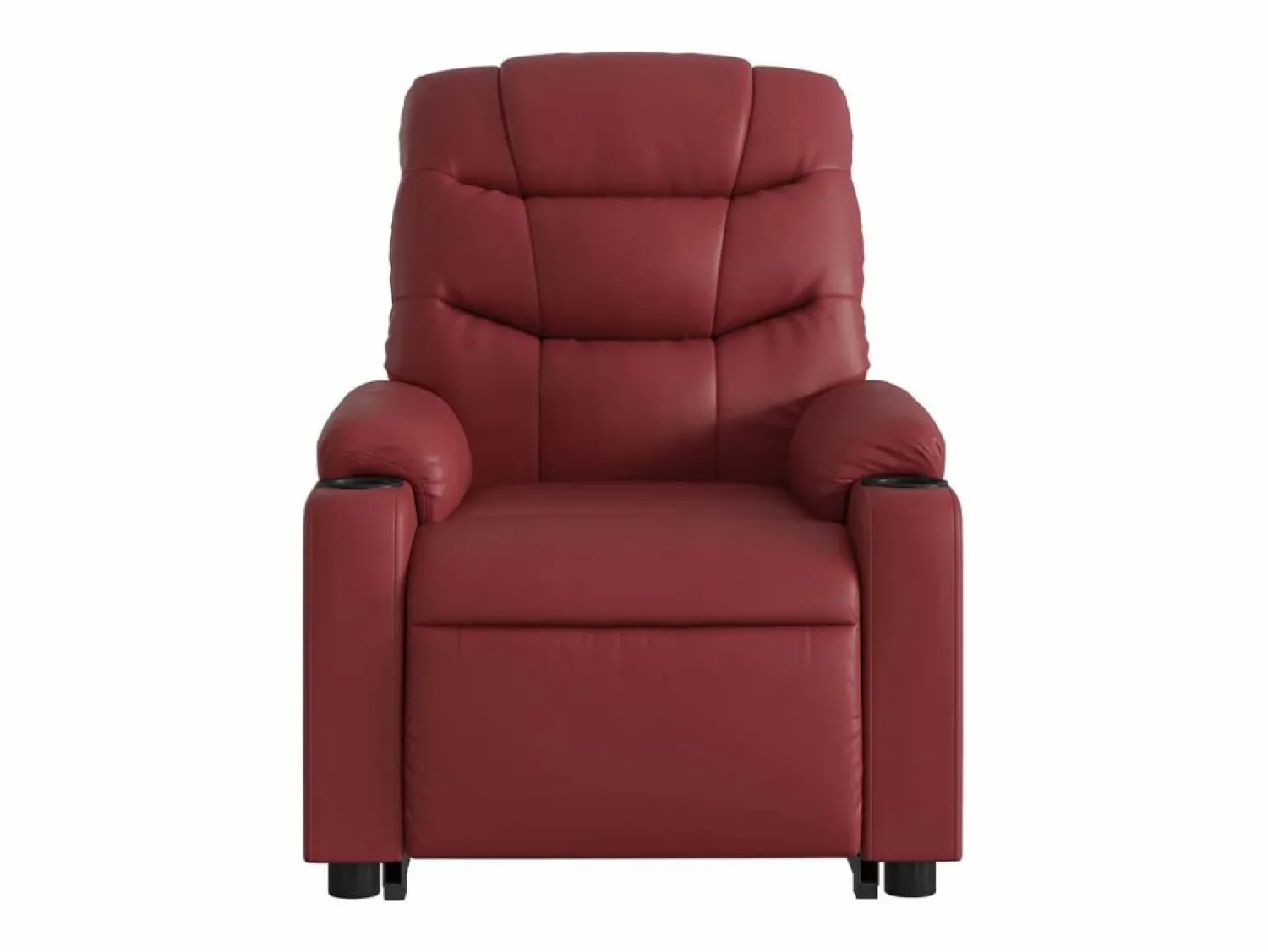 Clearance Sillón de relax | Sillón reclinable de masaje de pie cuero artificial tinto SHL4155 Rojo