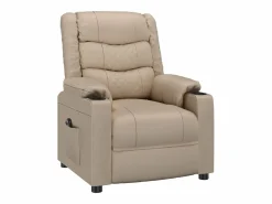 Sale Sillón de relax | Sillón reclinable eléctrico de cuero sintético color capuchino SHL5594 Marru00f3n