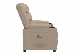 Sale Sillón de relax | Sillón reclinable eléctrico de cuero sintético color capuchino SHL5594 Marru00f3n