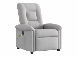 Best Sillón de relax | Sillón reclinable de masaje eléctrico tela nube SHL5607 Gris