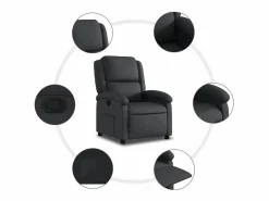 Sillón de relax | Sillón reclinable de cuero auténtico SHL2473