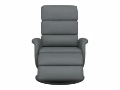 New Sillón de relax | Sillón reclinable con reposapiés cuero sintético SHL2573 Gris