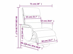 New Sillón de relax | Sillón reclinable con reposapiés cuero sintético SHL2573 Gris
